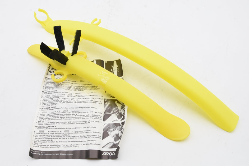 Pair Yellow Clip On Clip Off Racer Bike Mudguards Suit 70’s 80’s 90’s Racing Road Bikes & Fixie Cycles
