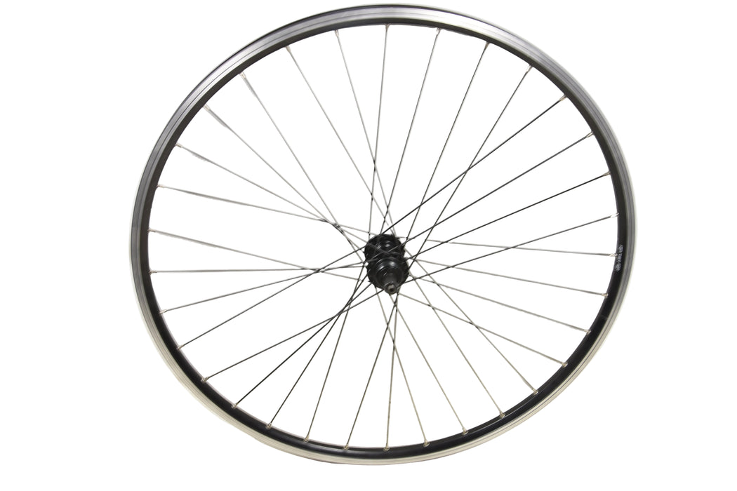 700c (622-19)  Bike Rear Wheel  Black Rim Quick Release Hub Screw on Freewheel Hub