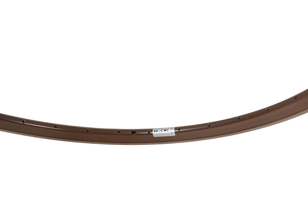 Ryde 700c Bike Rims 622 x 19 Dual Wall Wheel Rim 36 Spoke Brown Non Machined