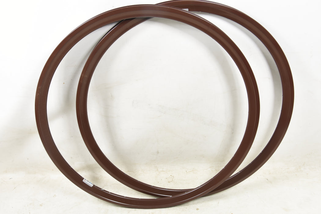 Ryde 700c Bike Rims 622 x 19 Dual Wall Wheel Rim 36 Spoke Brown Non Machined
