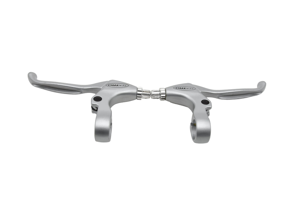 Pair Tektro Alloy bike Brake Levers for V Type Brakes Silver 4 Finger