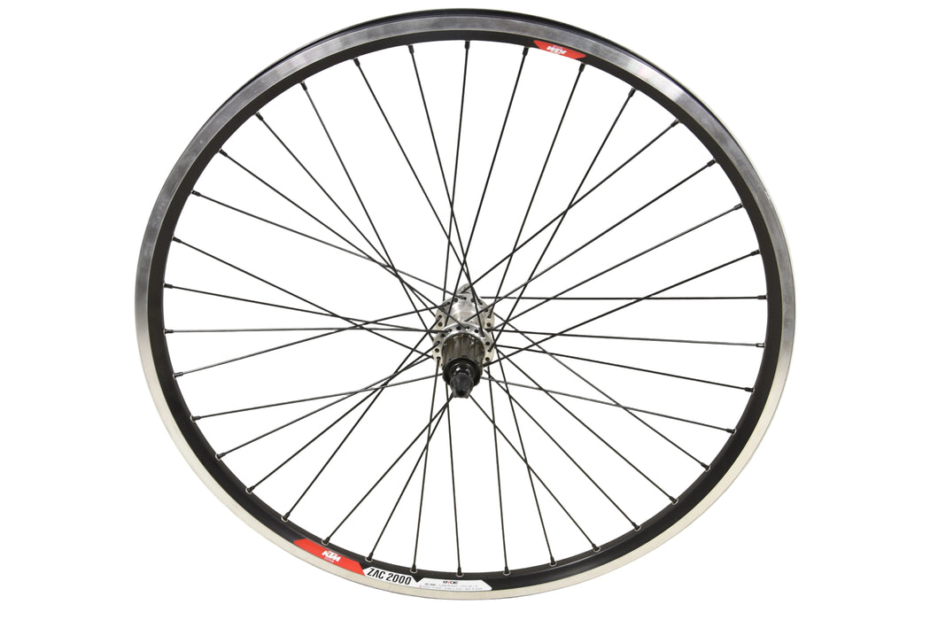 26" RIM 559 - 19 MTB REAR WHEEL SHIMANO FH-RM40 7 CASSETTE HUB BLACK DUAL WALL