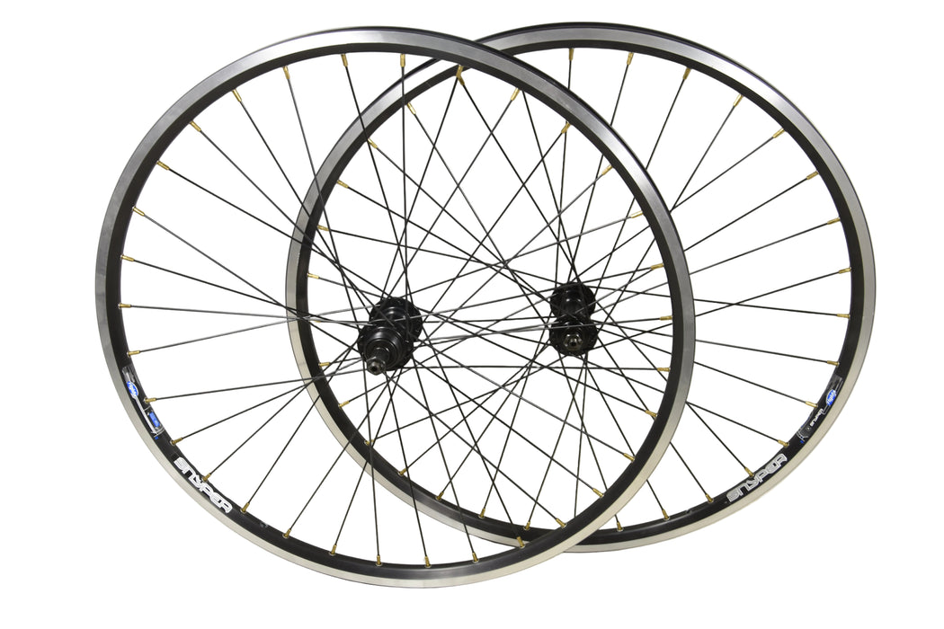 MTB ATB BIKE 26 x 1.75 559 RIM 6 or 7 or 8 SPEED BLACK ALLOY PAIR Q-R WHEELS NOS