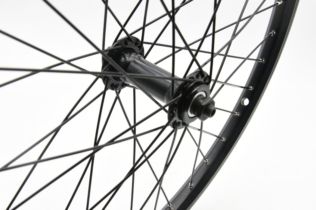 20" FOLDING OR KIDS BIKE WHEELS 406 - 17 RIMS BLACK DUAL WALL SHIMANO FH-RM70 8-9SPD CASSETTE 100/135mm