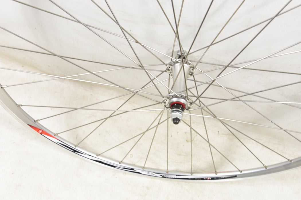 FRONT WHEEL 700c 622-13 FIXIE ROAD BIKE DOUBLE WALL PROFILE CFX RIM + SEALED HUB SILVER