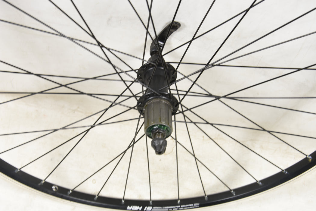 26" RIM 559 - 19 MTB REAR WHEEL 8-9-10 CASSETTE HUB SEAL BEARING BLACK DUAL WALL RIM BRAKE