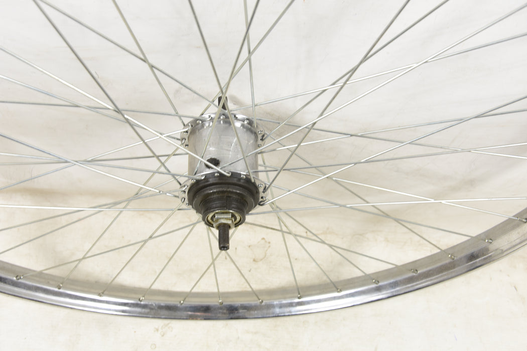 28 x 1 1/2 3 SPEED SA REAR WHEEL ROADSTER BIKE WESTWOOD CHROME RIM ROD BRAKE