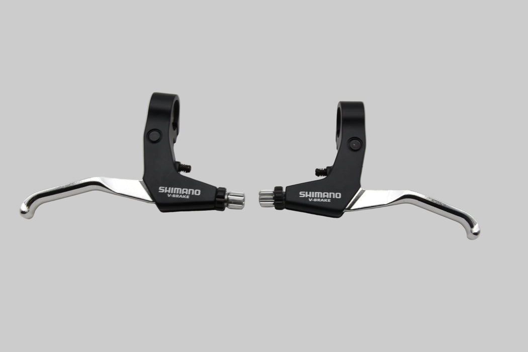 PAIR SHIMANO ALIVIO BL-M420 BIKE BRAKE LEVERS FOR V BRAKES POLISHED ALLOY