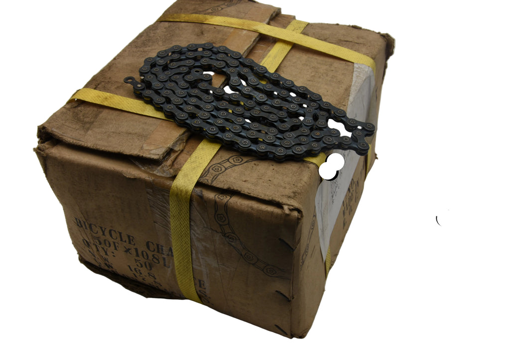 JOB LOT 50 x  3/32 BICYCLE CHAIN 3/32 X 108 LINK 54" VINTAGE TAYA 50F CHAIN 5/6 SPEED JOBLOT