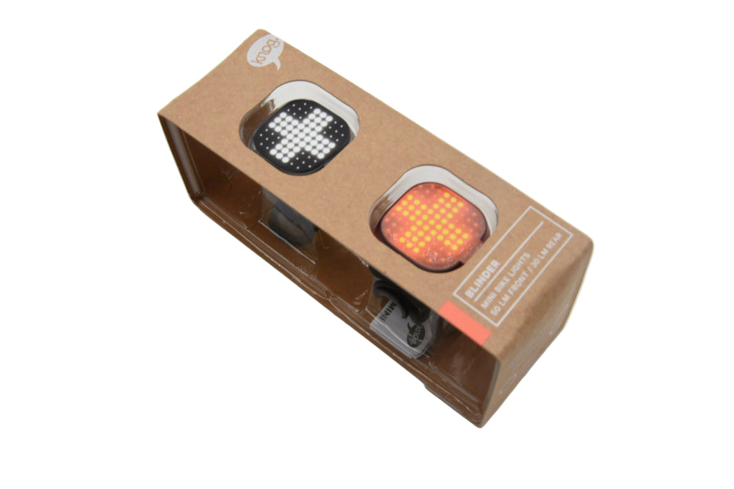 Knog Blinder "Cross" Mini Bike Light Twin pack Front & Rear - 50 + 30 Lumens