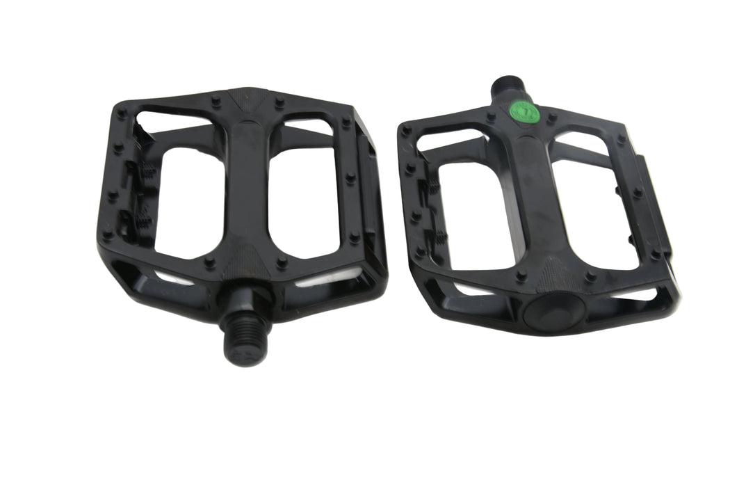 PAIR FLAT ALLOY PLATFORM 9/16” BIKE PEDALS MTB BIKE,TREKKING ADULT 100 x 90mm