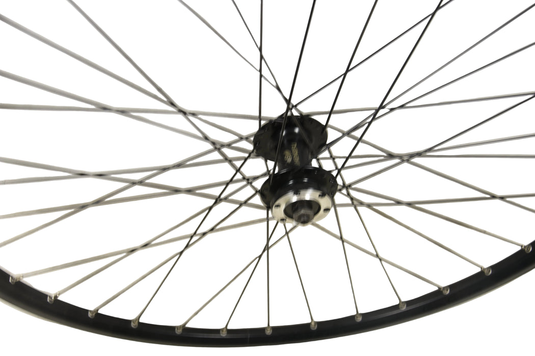 29er 700c Quick Release Disc Hub Bike Front Wheel 622 - 19 Rim Black 6 bolt hub