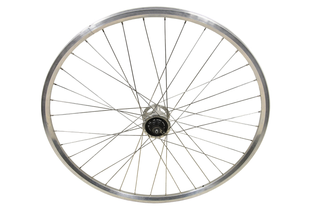 700c 28" Shimano DH-T660-3N Deore LX Dynamo Hub Front Wheel Silver Rim 622-19 Alloy