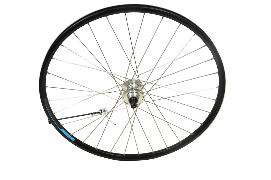 26” MTB 6, 7 SPEED FREEWHEEL DISC BRAKE BIKE WHEELS DOUBLE WALL RIMS BLACK