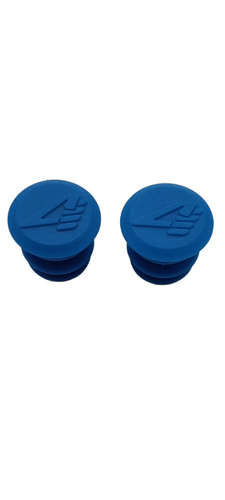 Pair 4ZA Bike Push in Bike Handlebar (steel) End Bung Plugs Blue