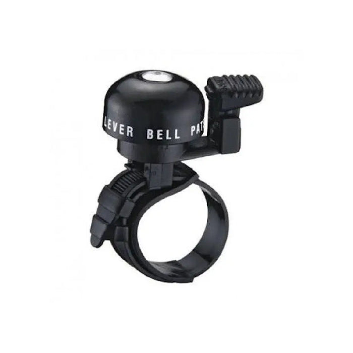 Mini Bike Flick Lever Bell Adjustable Strap Securing Black Cycle Scooter Bell