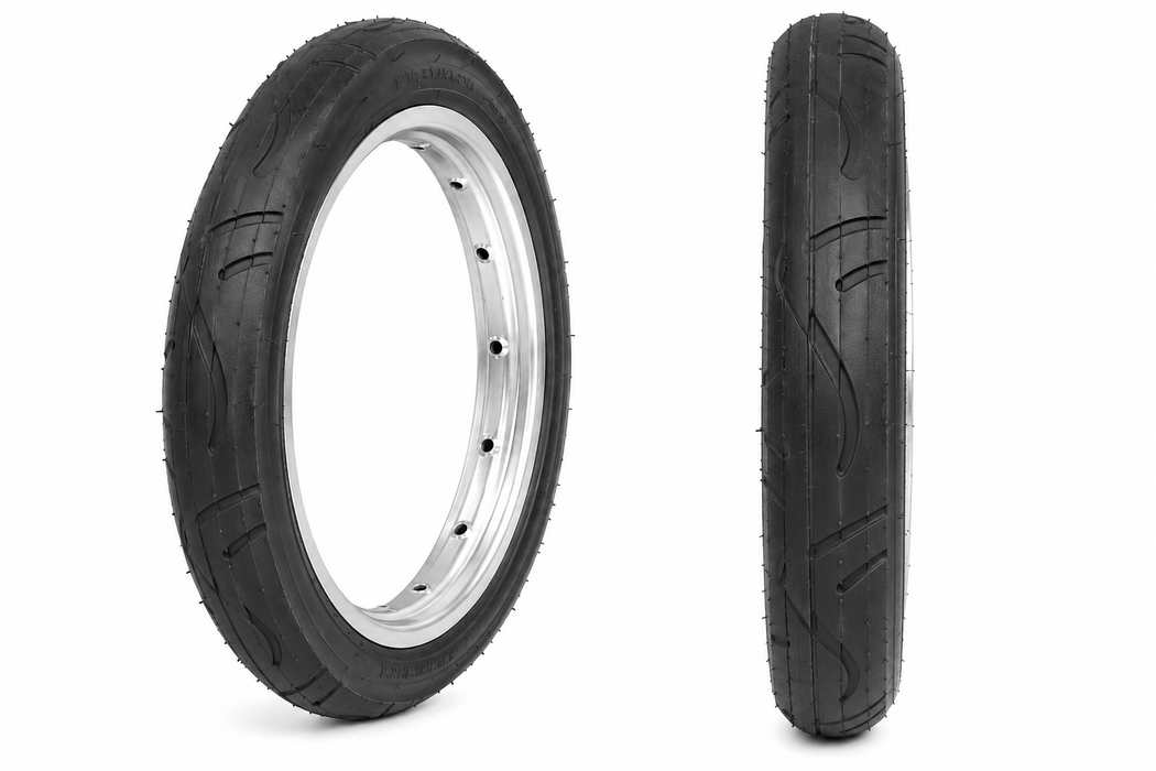 12 1/2 x 1.75 x 2 1/4 (47-203) Kids Bike / Scooter / Stroller Slick Tyre / Tubes