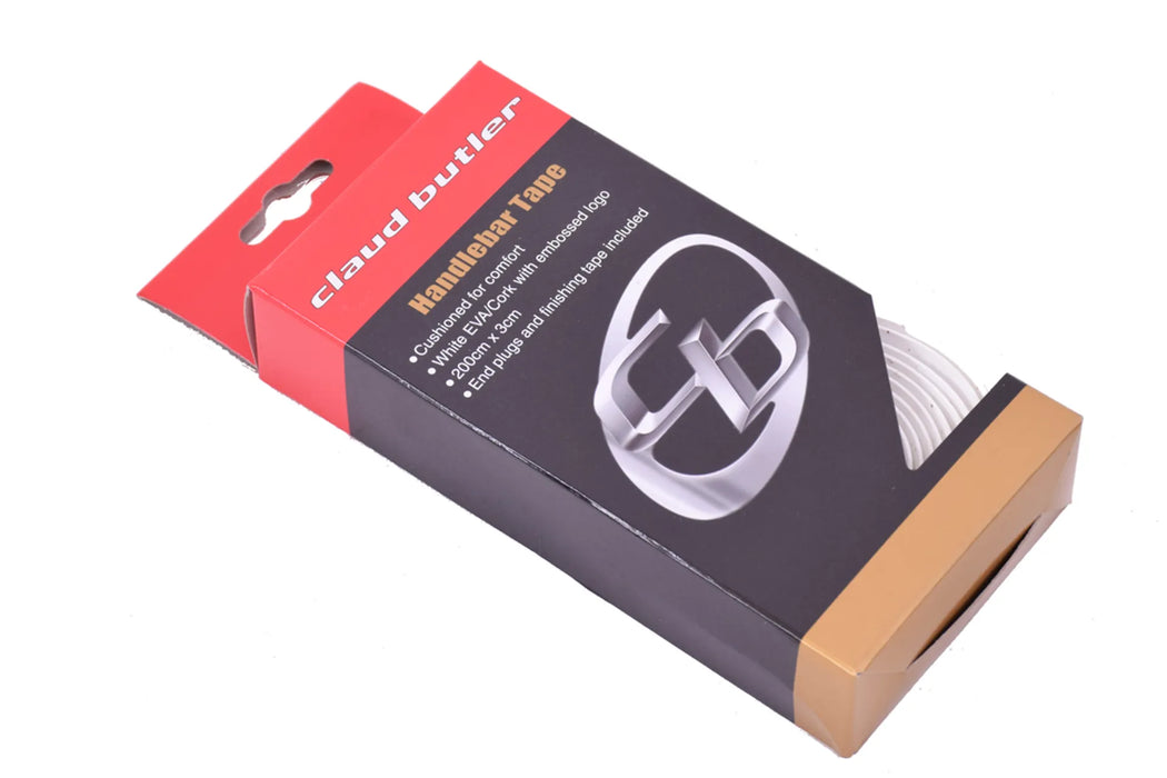 CLAUD BUTLER PU//EVA RACING ROAD BIKE COMFORT HANDLEBAR GRIP TAPE WHITE PAIR