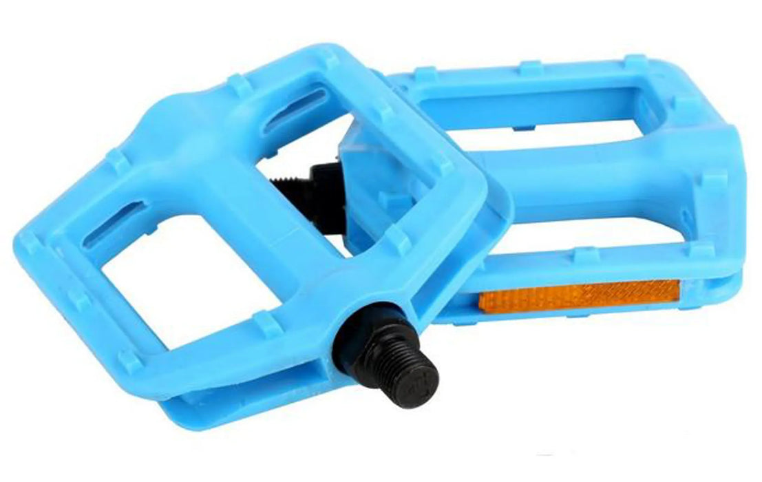 Pair Blue Resin 1/2" BMX Bike Platform Pedals For One Piece Crank OPC