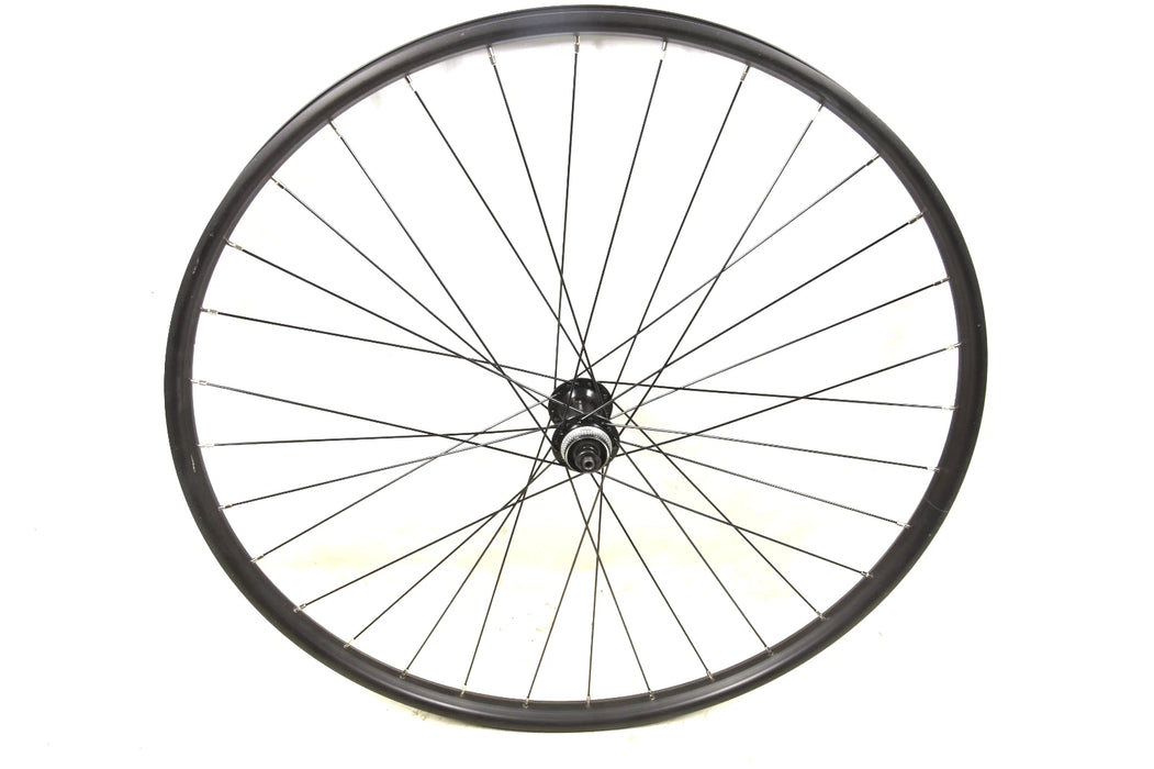 29er 700c CENTRE LOCK DISC FRONT WHEEL SHIMANO HB-TX505 BLACK RIM 160mm ROTOR (SLIGHT MARKS)