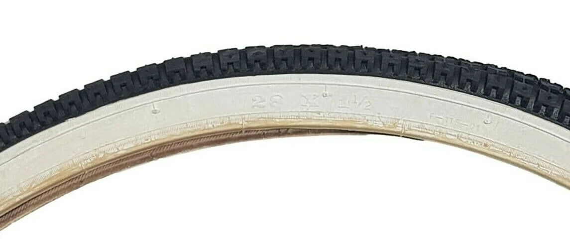 PAIR 28 x 1 1/2 40-635 VINTAGE OLD FASHION ROADSTER ANTIQUE BIKE TYRES WHITEWALL