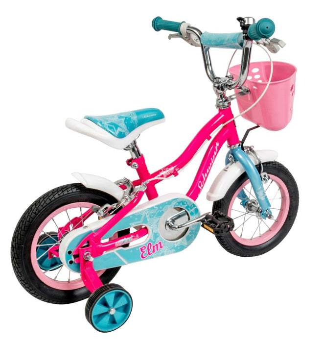 Schwinn Elm 12" Wheel Pink Kids Bike With Stabilisers
