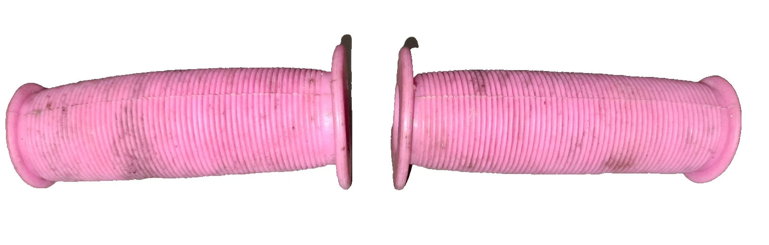 Pink Mushroom Type 90mm Handlebar Grips New Old Stock For Old Skool Bmx Bike
