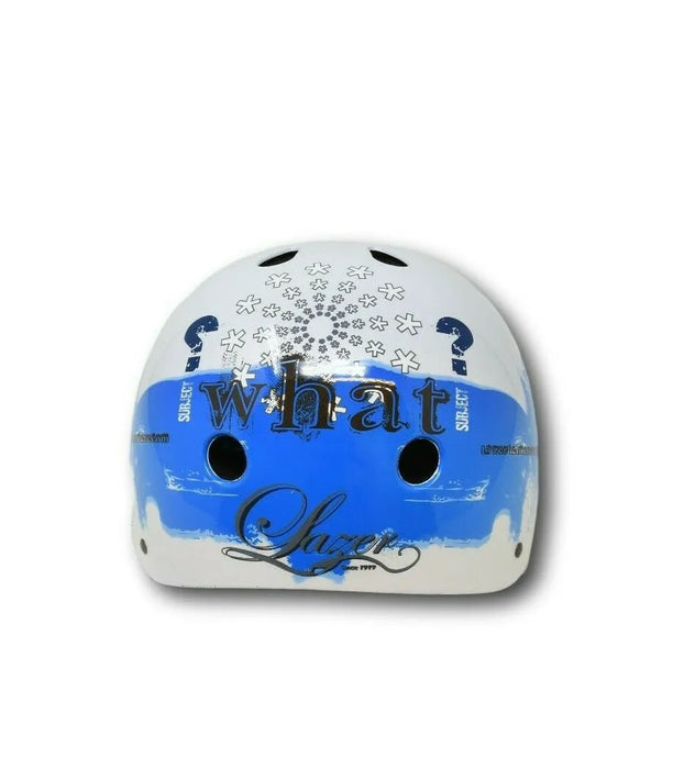 Lazer Trashy Skate BMX Bike Crash Helmet 50-54cm Or 58-62cm Blue / White