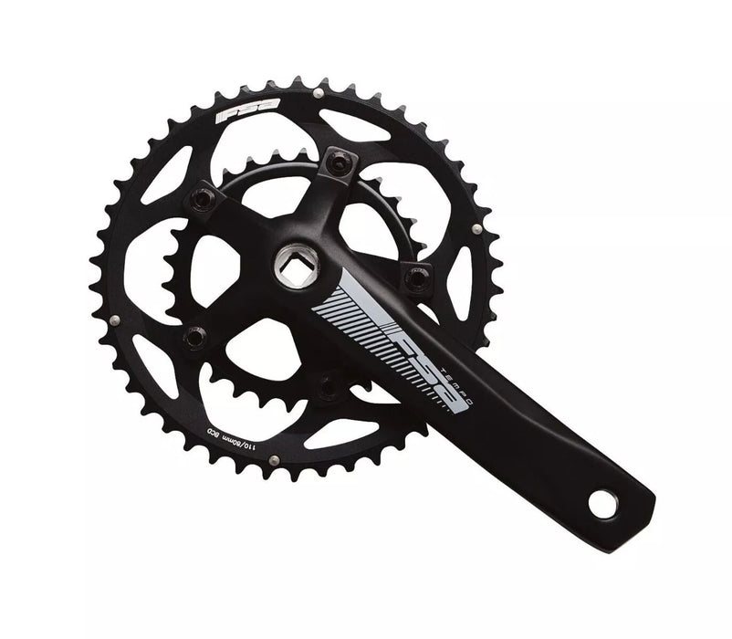 Wholesale Job Lot Box of 20 TWENTY x FSA Tempo Adventure / Gravel Road Bike Double Chainwheel Chainset 48/32 Teeth 172.5mm Crank Arm Black Square Taper