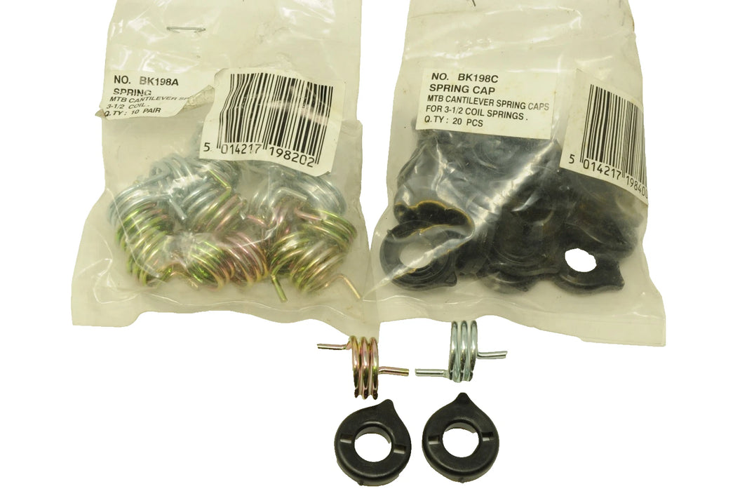 Workshop Dealers Pack 10 Pairs Cantilever 3 ½” Coil Brake Springs & Covers