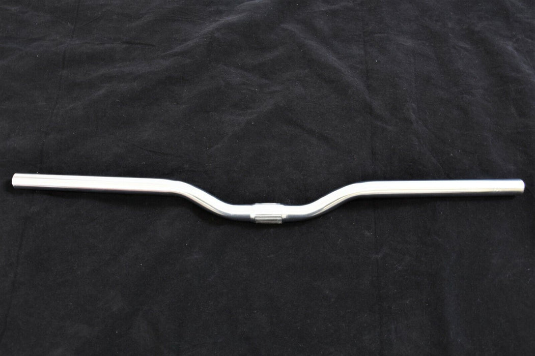 WIDE LOW RISE 650mm SATIN SILVER MTB BIKE HANDLEBARS 30mm RISE 25.4mm CENTRE BAR