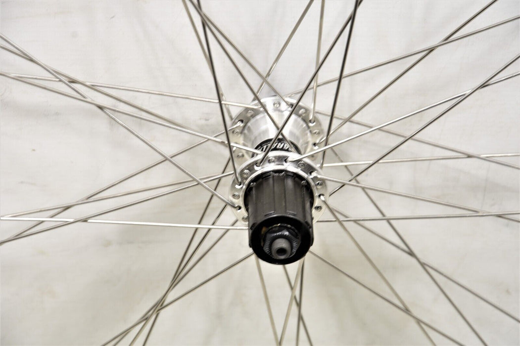 700c Gipiemme Raktor 42mm Deep Wall Rim Bike Wheels Shimano Cassette Hub White