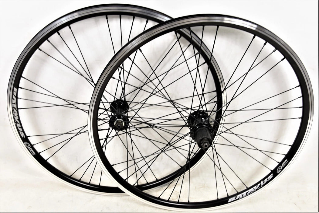 PAIR 24" JUNIOR MTB BIKE WHEELS 507 x 19c 8-9 SPEED CASSETTE HUBS DUAL WALL RIMS