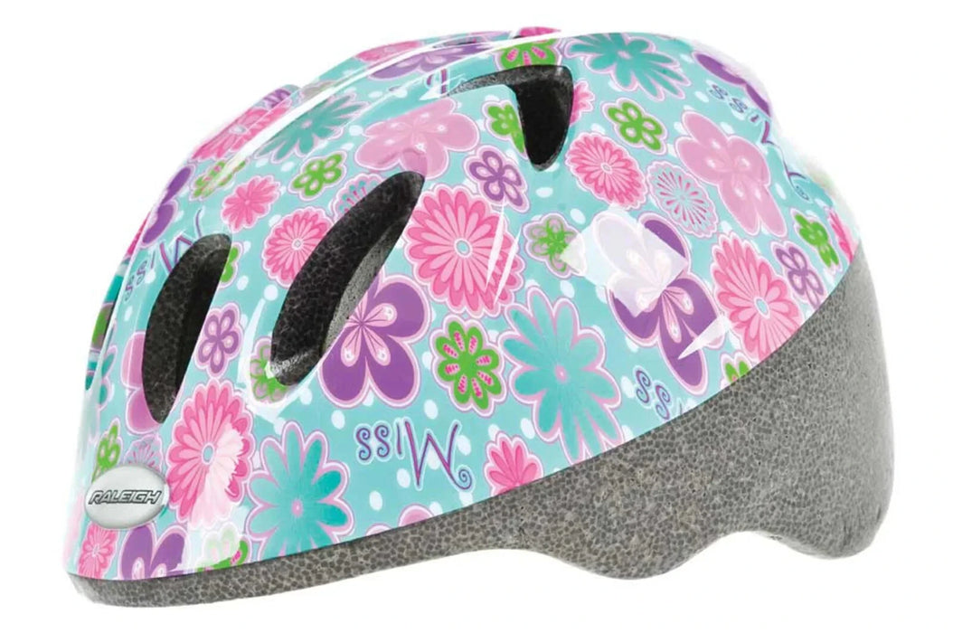 Raleigh Rascal Miss Flowers Bike Helmet Kids Cycle Helmet 44-50cm
