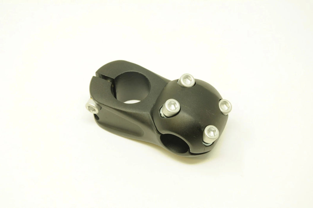 BMX AHEAD 4 BOLT ALLOY SHORTIE A-HEAD HANDLEBAR STEM SANDBLAST BLACK FINISH NEW