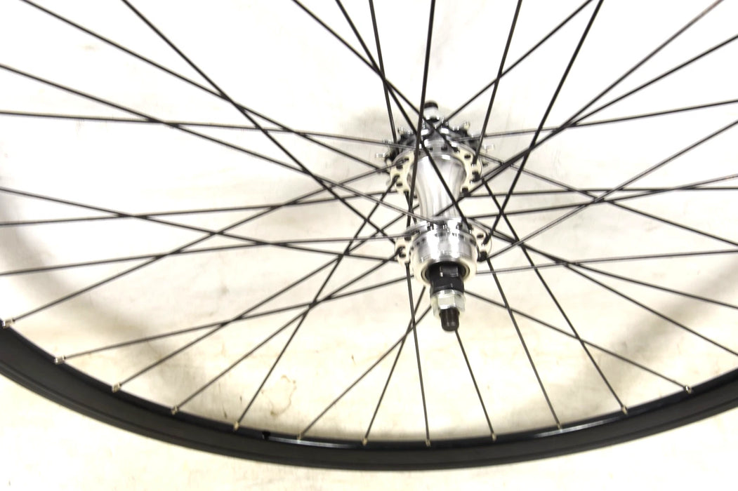 REAR FLIP FLOP WHEEL BLACK 700c 622-13 FIXIE DUAL WALL 31mm PROFILE RIM + SEALED HUB