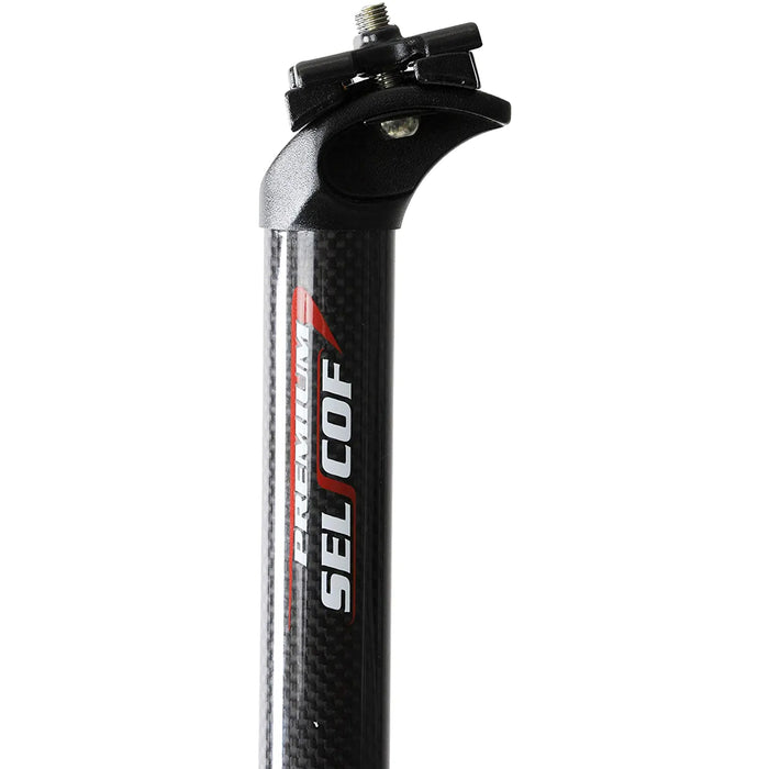 Selcof Premium 29.4mm Carbon Wrap Seat post 340mm 2 Bolt Clamp RRP £59.99