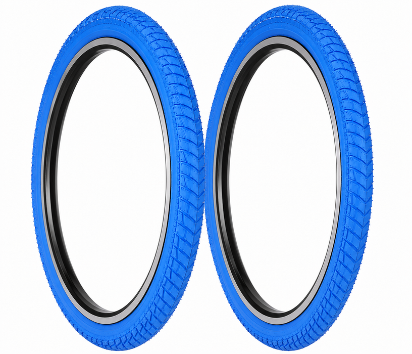 20 x1.95 BLUE BMX FREESTYLE TYRES THAT ALSO SUIT 20x1.75 & 20x2.125