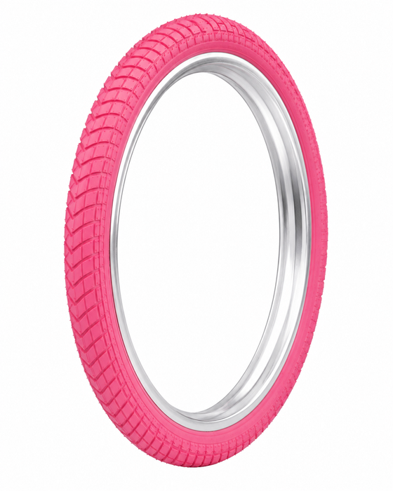 20 x 1.95 (407-406) Pink BMX Bike / Freestyler Semi Slick Tyre Or Tubes