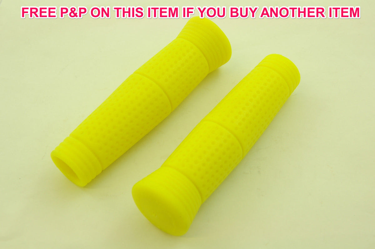 SMART NEON YELLOW PIMPLE BIKE CRUISER MTB CRUISER HANDLEBAR GRIPS LOW