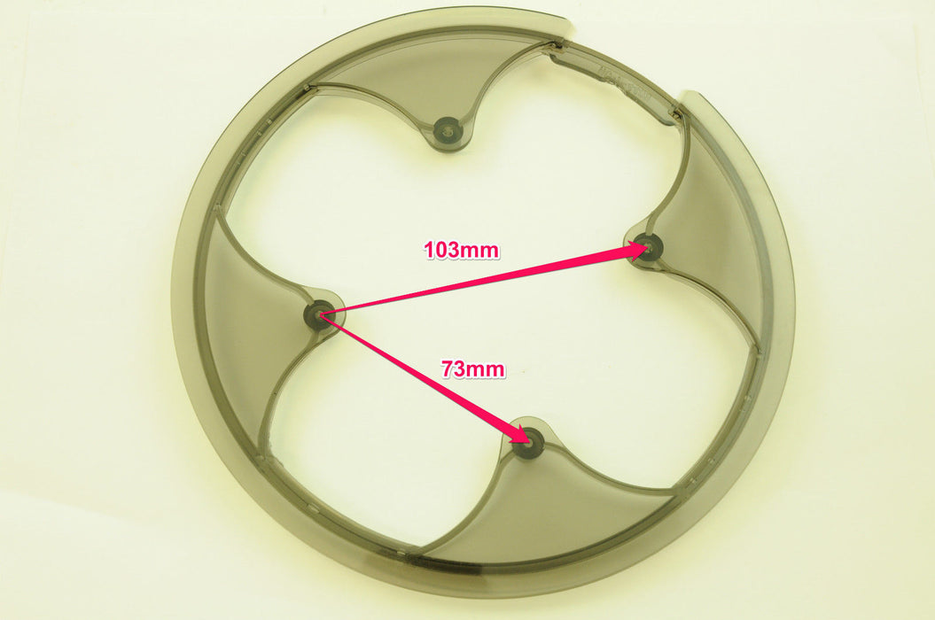 CHAINRING GUARD PROTECTOR SCREW FIT SMOKE 42/44 TEETH MTB ATB