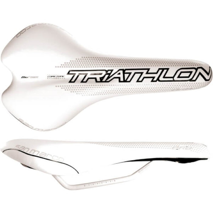 Selle San Marco Era Dynamic Triathlon Saddle – Mag Rails - White