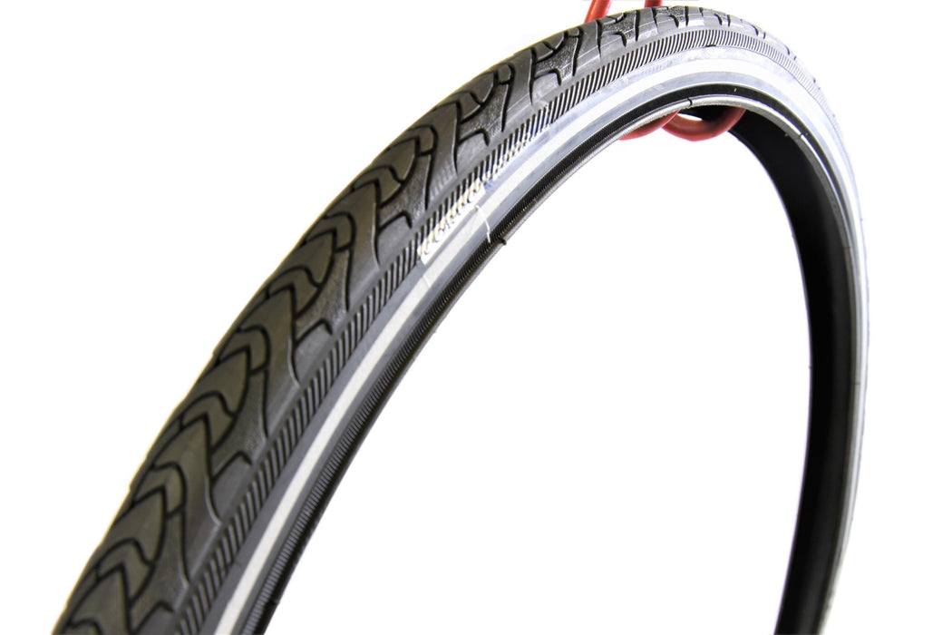 Pair 26 x 1 3-8 (590-37) Rapido Tourist Bike Tyre 3mm Puncture Protection, Reflective Side