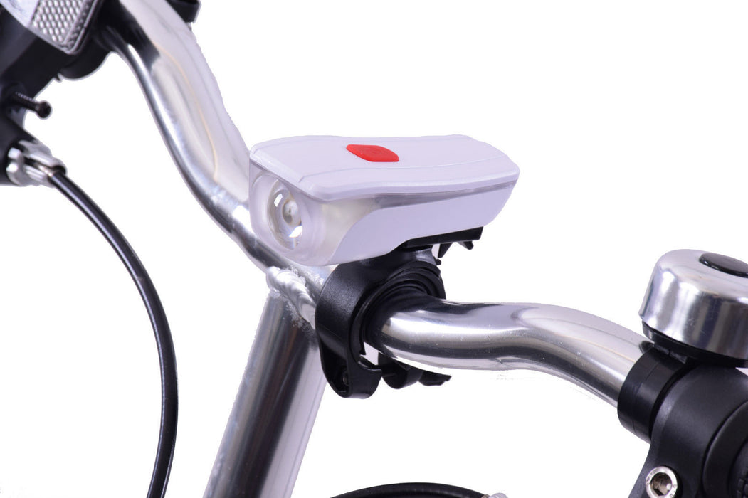 USB RECHARGEABLE BIKE LIGHTS FRONT HEAD LIGHT SUPER BRIGHT WHITE 360 DEGREE
