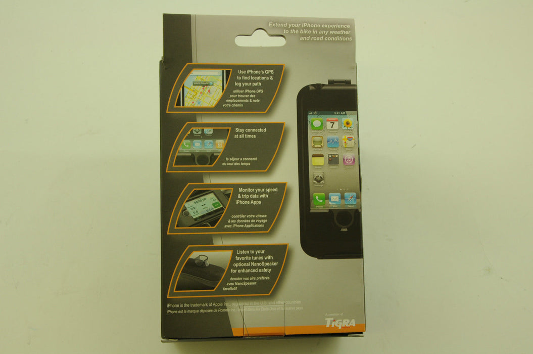 TIGRA SPORT MOUNTAIN BIKE CONSOLE CASE COVER HOLDER FOR APPLE IPHONE 4S-4-3GS-3G