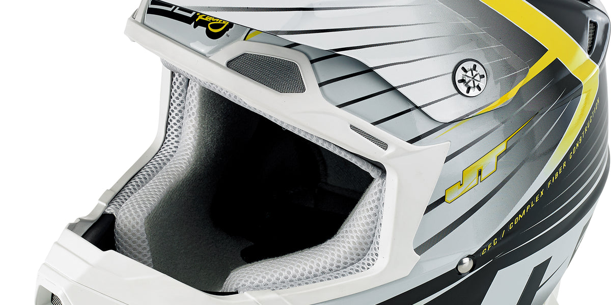 JT Racing ALS 2.0 Moto-X / Motocross Helmet – Small - White, Black