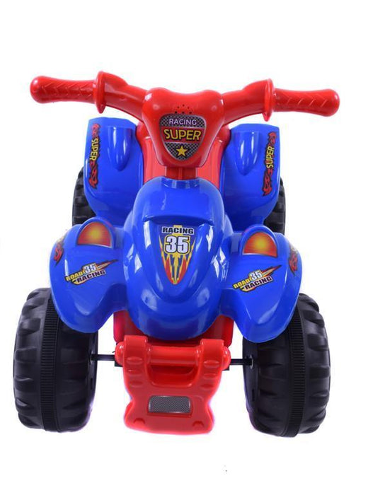 CHILDS ELECTRIC RIDE-ON 4 WHEEL QUAD BIKE 'EVO' BATTERY ELECTRIC QUAD BLUE-RED