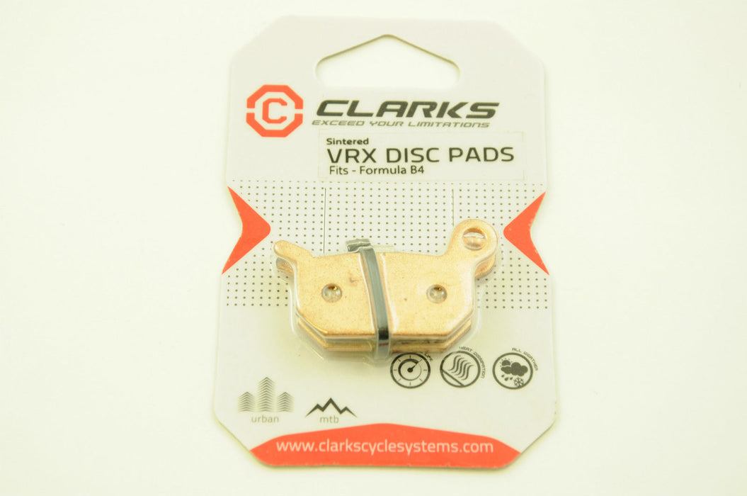 CLARKS VRX ALL WEATHER CYCLING SINTERED BRAKE DISC PADS FITS FORMULA B4 50% OFF
