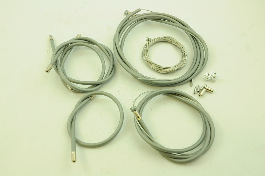 SILVER BRAKE-GEAR CABLE SET TAYLOR MADE (BESPOKE) FOR YOUR 60’s,70’s,80’s BIKE