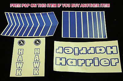 OLD SCHOOL HAWK HARRIER TRANSFER -DECAL SET GENUINE 80’s MADE NEW OLD STOCK